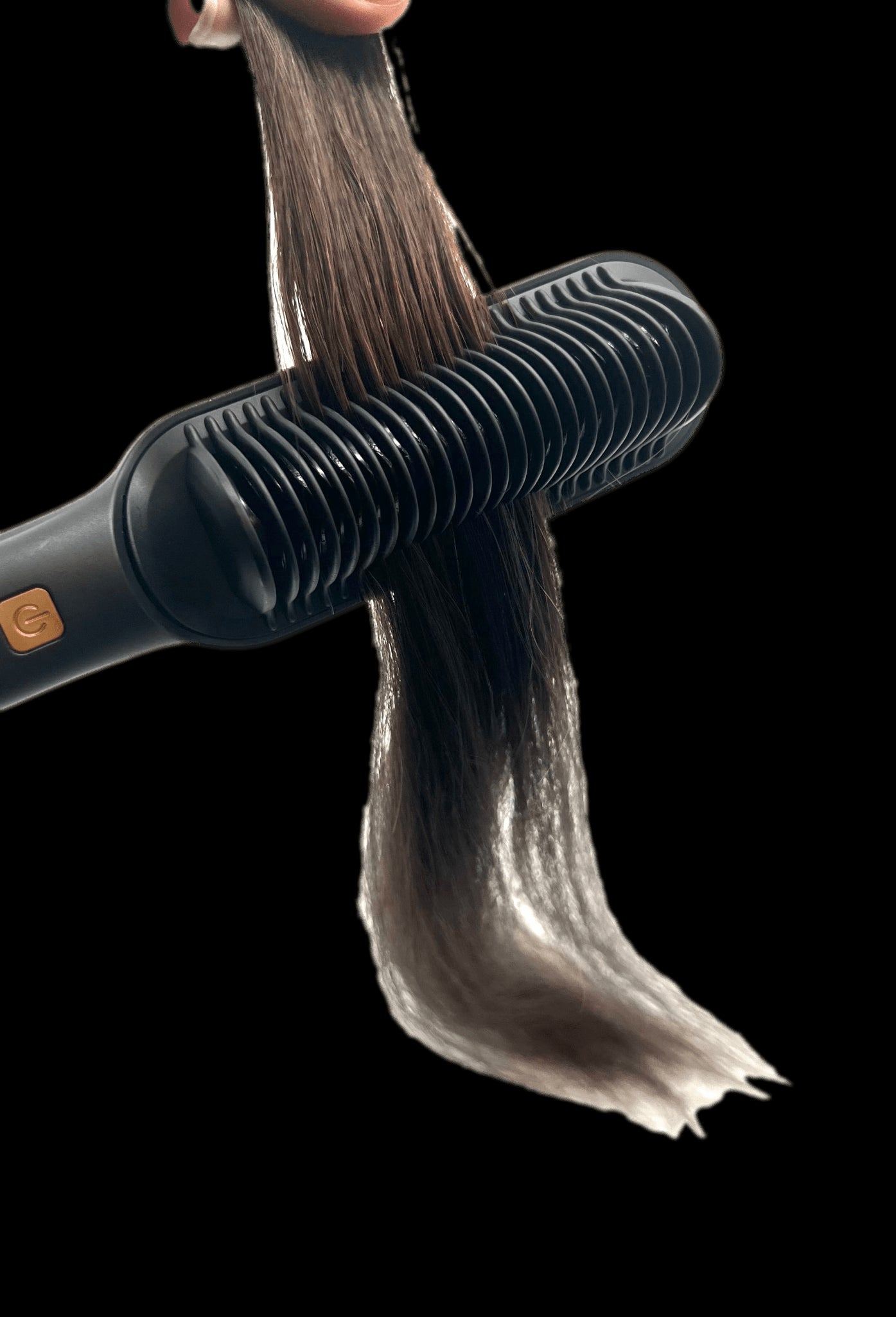 2 in 1 Electric Ceramic Hair Comb Straighter Curler Brush - VIP Extensions