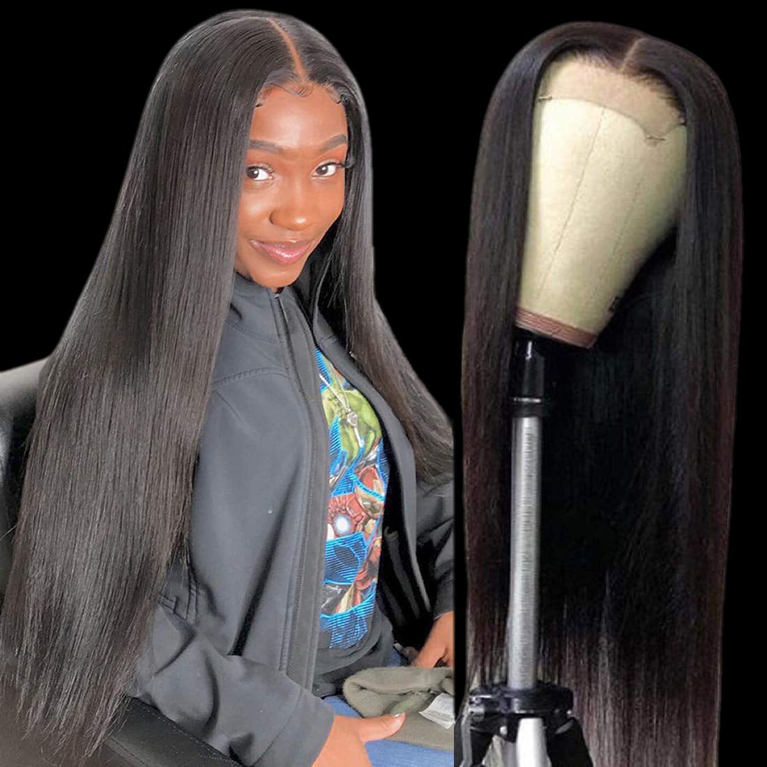 4x4 Lace Closure Wigs Lace Front Wigs Straight Human Hair - VIP Extensions