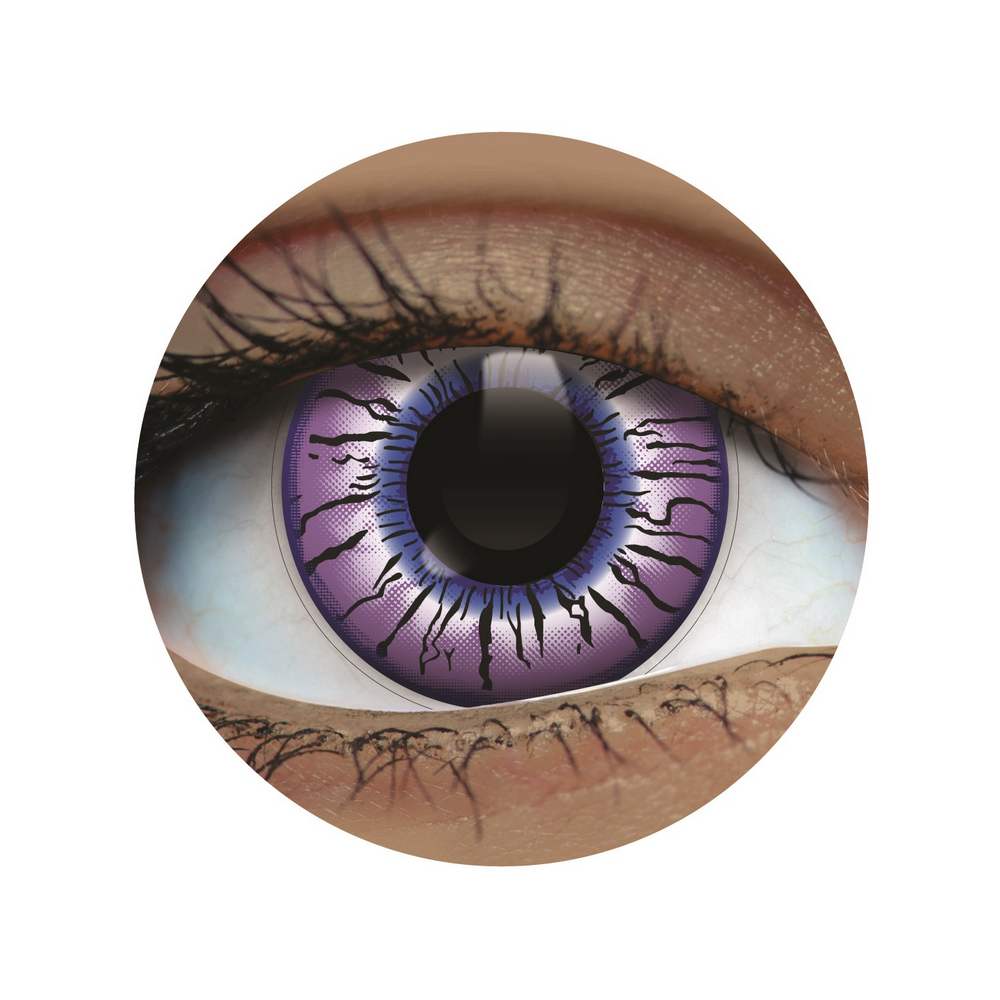 Primal Beetlejuice - Purple Halloween costume contact lenses