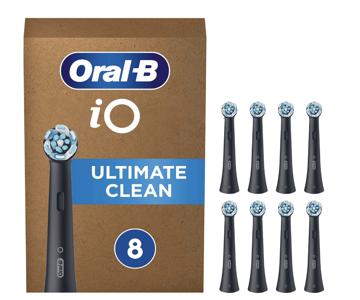 Oral-B iO Ultimate Clean Replacement Brush Heads, 8 Count