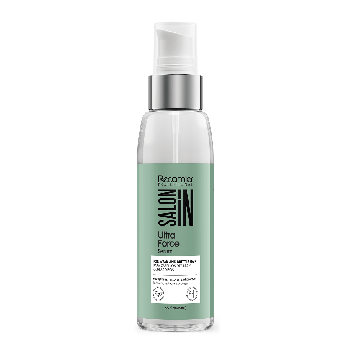 Recamier Salon In Ultra Force Serum 2.87 fl oz bottle for weak and brittle hair