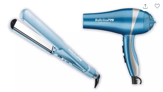 babylisspro Nanotitanium Daily Glam 2000 Watt Dryer & 1 1/2” Flat Iron - VIP Extensions