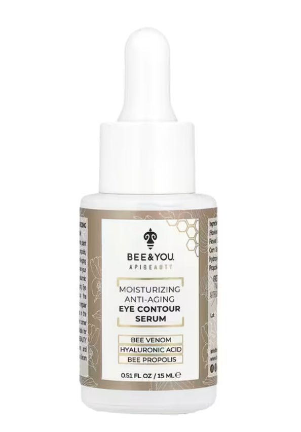 Bee and You Anti - Aging Natural Eye Contour Serum for Puffy Eyes Circles Bags Feet rinkles Wrinkles Skin Eyes with Bee Venom+Hyaluronic Acid 0.51 Fl. Oz - VIP Extensions