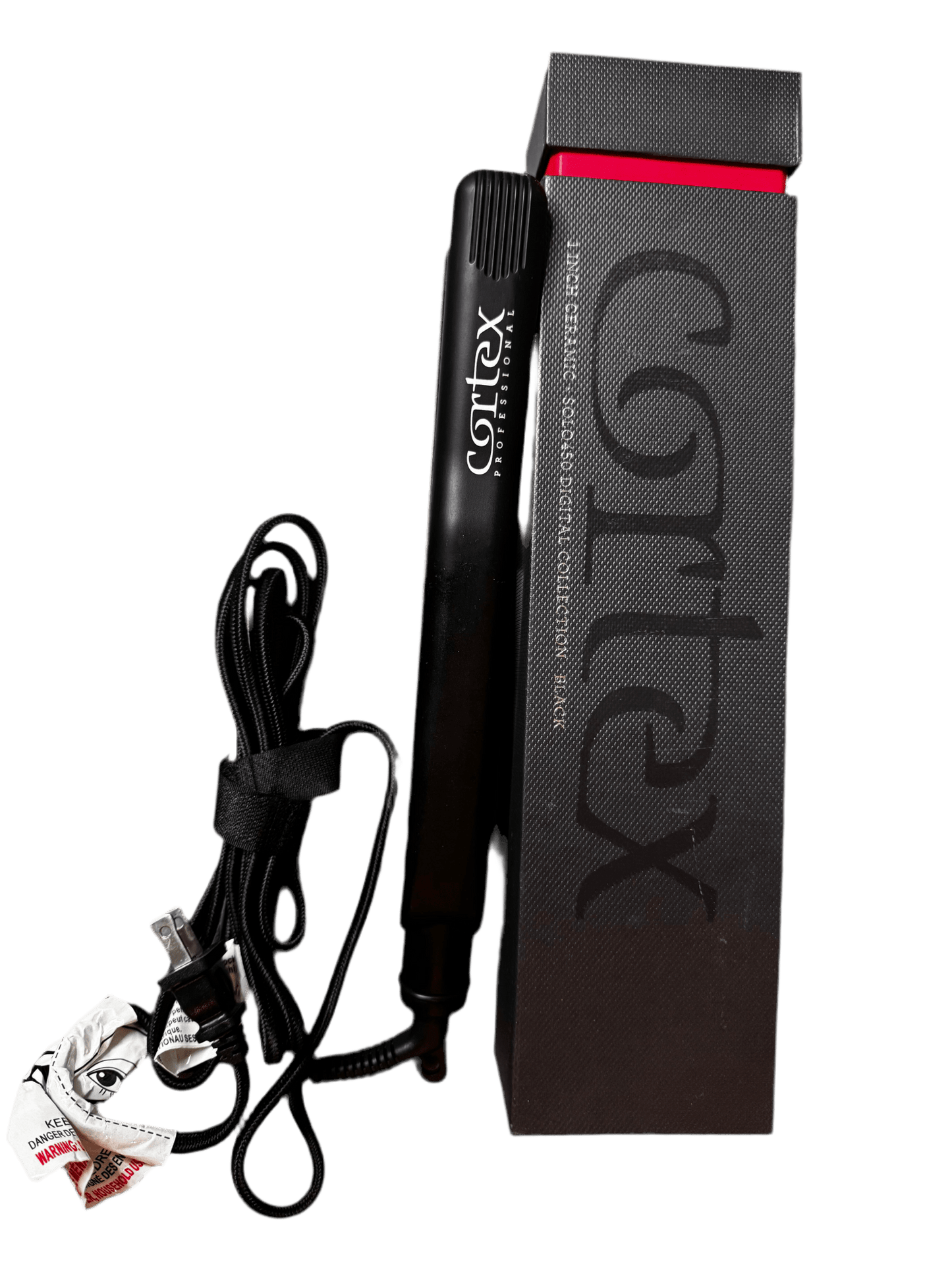 Cortex Solo Digital Analog Ceramic Flat Iron, Black, 1 Inch, 24 Ounce - VIP Extensions