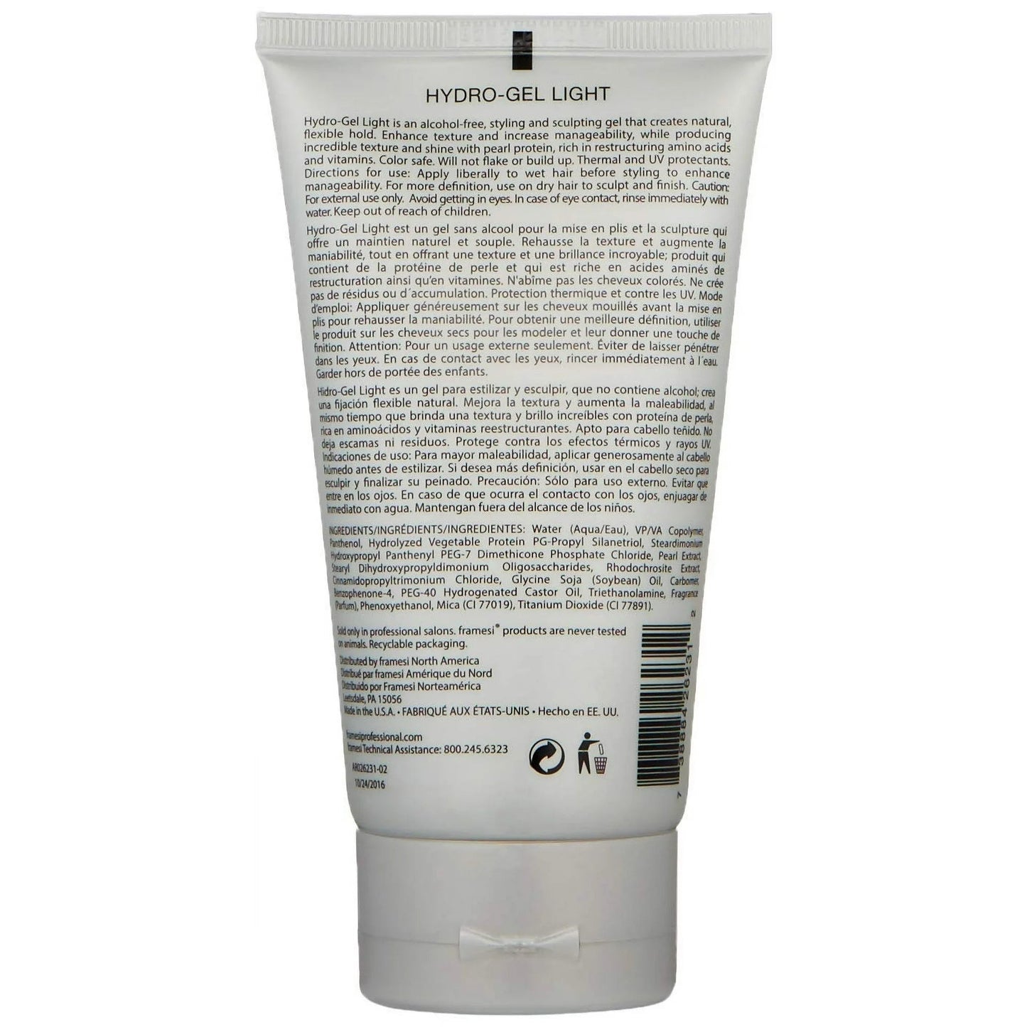 Framesi BY Pearl Hydro Gel Light, Hair Gel for Color Treated Hair,5.1 Fl Oz - VIP Extensions