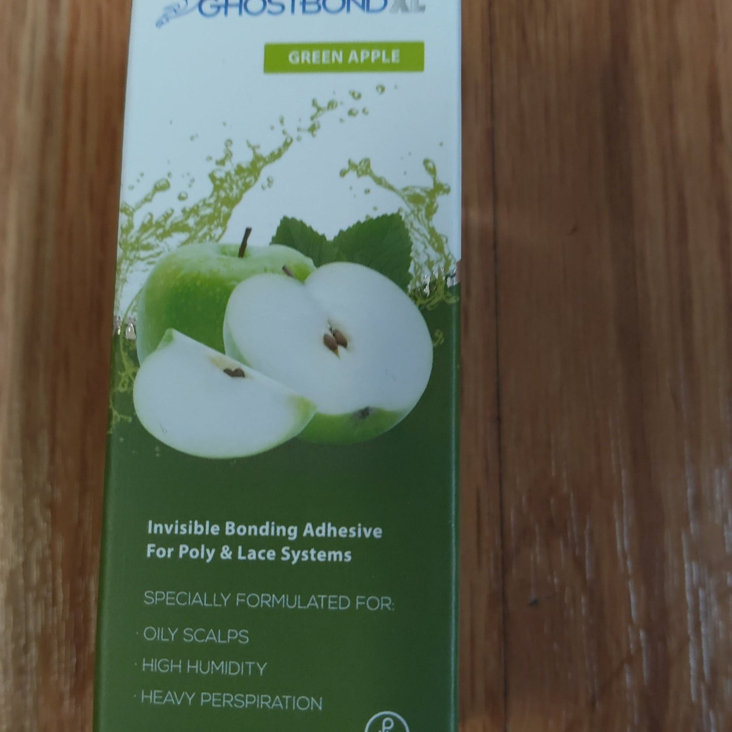 GhostBONDTM XL Hair Replacement Adhesive - 1.3oz - Invisible Bonding Glue: Extra Moisture Control Green Apple - VIP Extensions