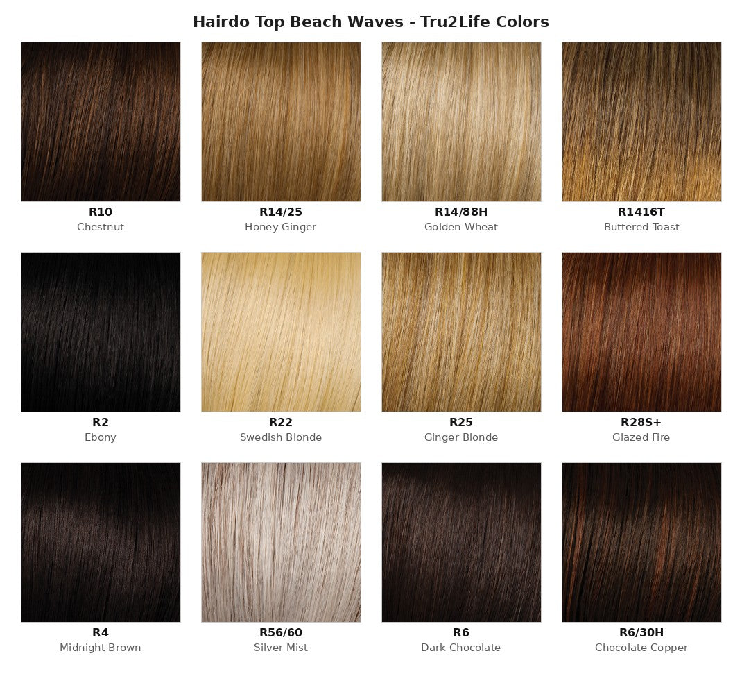 Hairdo Top Beach Waves - Tru2Life color chart