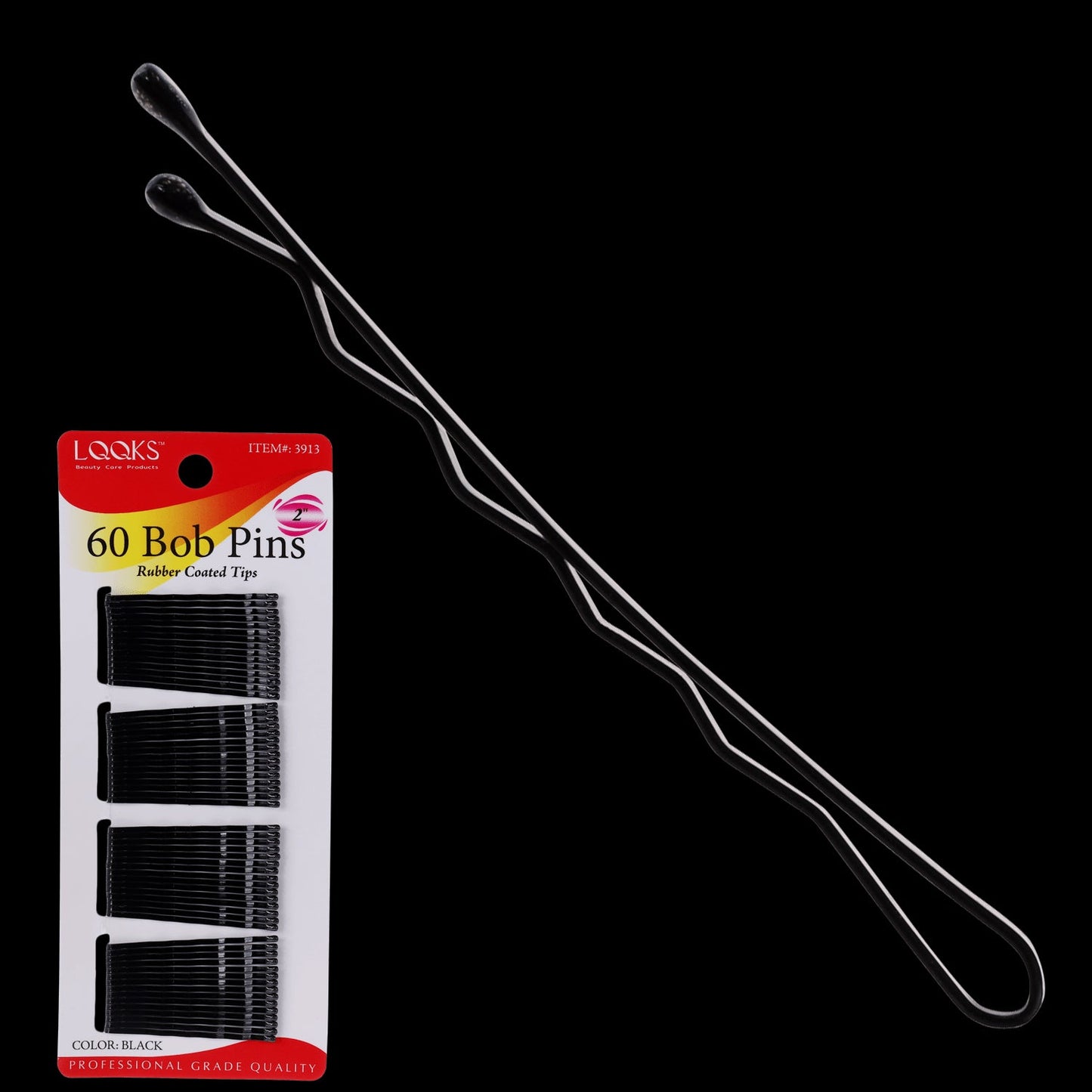 LQQKS 60 Bob Pins Black - VIP Extensions