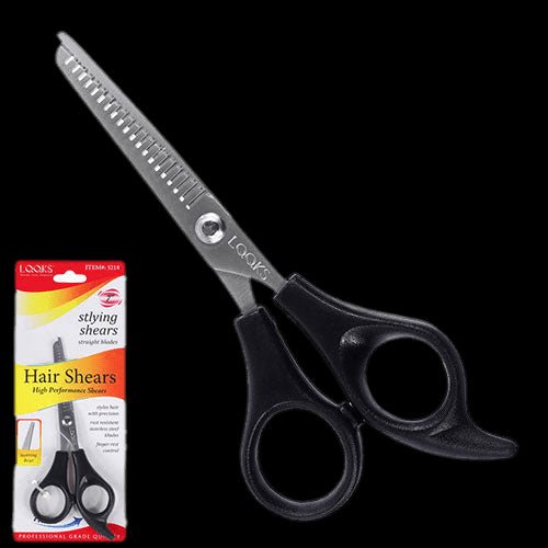 LQQKS THINNING SHEAR BLACK HANDLE (5 1/2") - VIP Extensions