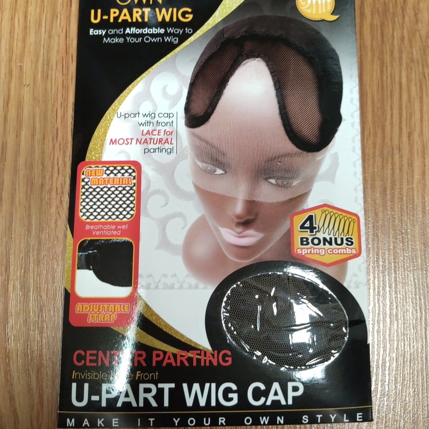 Make your own Wig U - Part Wig cap Center Parting 5015 Black - VIP Extensions