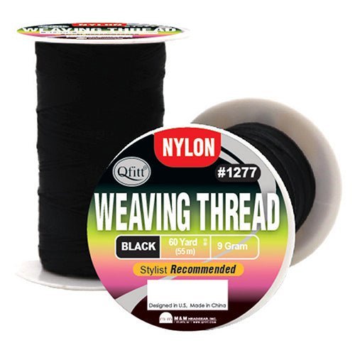M&M NYLON WEAVING THREAD BLACK 60YD - VIP Extensions