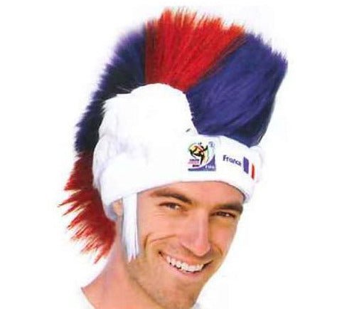 Official FIFA Soccer Mohawk Wig 25-Count Case Pack – France – Vintage/Collectible (2010 Collection) - VIP Extensions