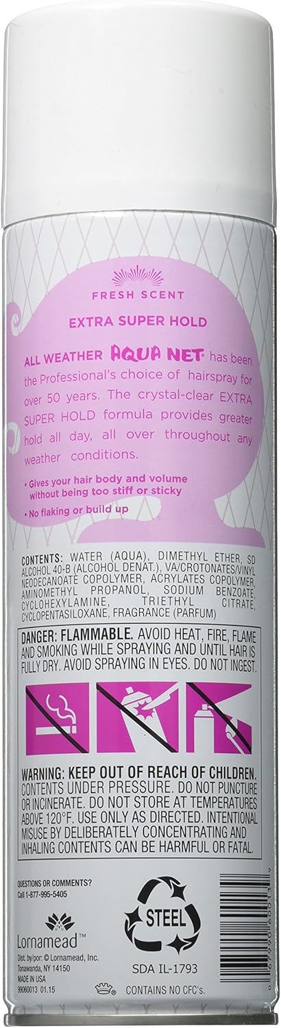 Aqua Net Professional Hair Spray Extra Super Hold 3 Fresh Scent, 11 Oz - VIP Extensions