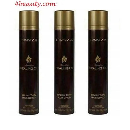L'ANZA Keratin Healing Oil Brush Thru Hairspray 10.6 oz