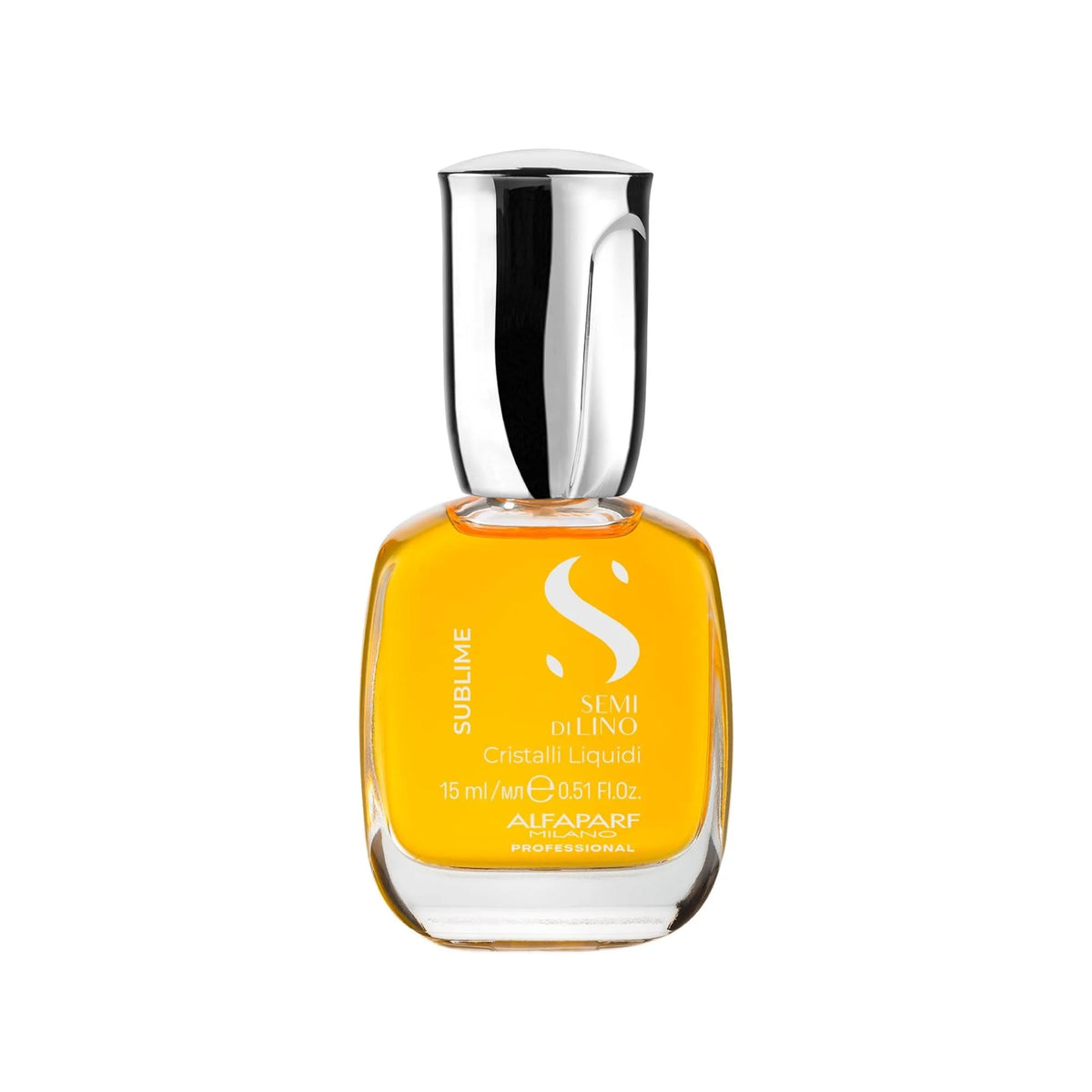 Alfaparf Milano Semi Di Lino Sublime Cristalli Liquidi Illuminating Hair Oil Serum, 0.51 oz