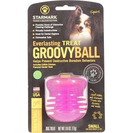Starmark Everlasting Treat Groovy Ball Dog Toy, Green