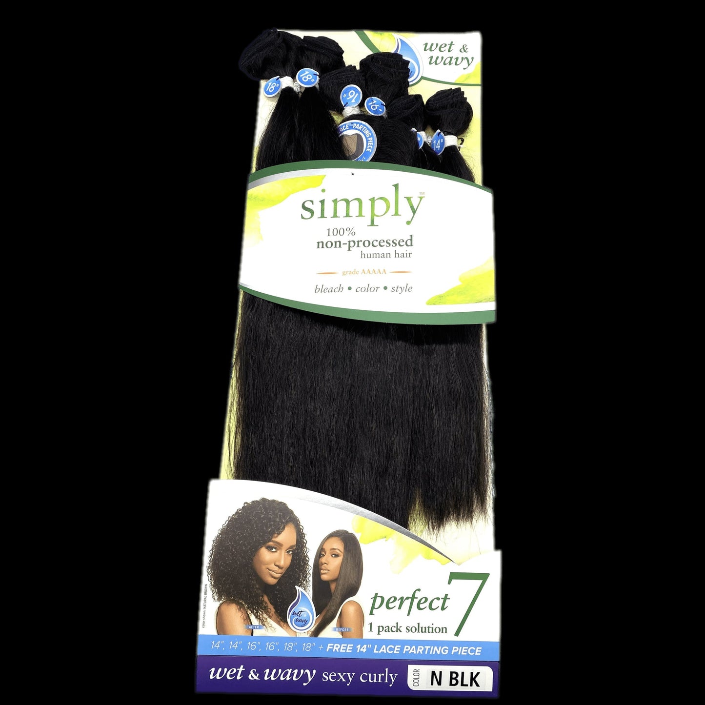 Outre Simply Perfect 7 100% Brazilian Unprocessed Human Hair Bundle(14''16''18'') - VIP Extensions