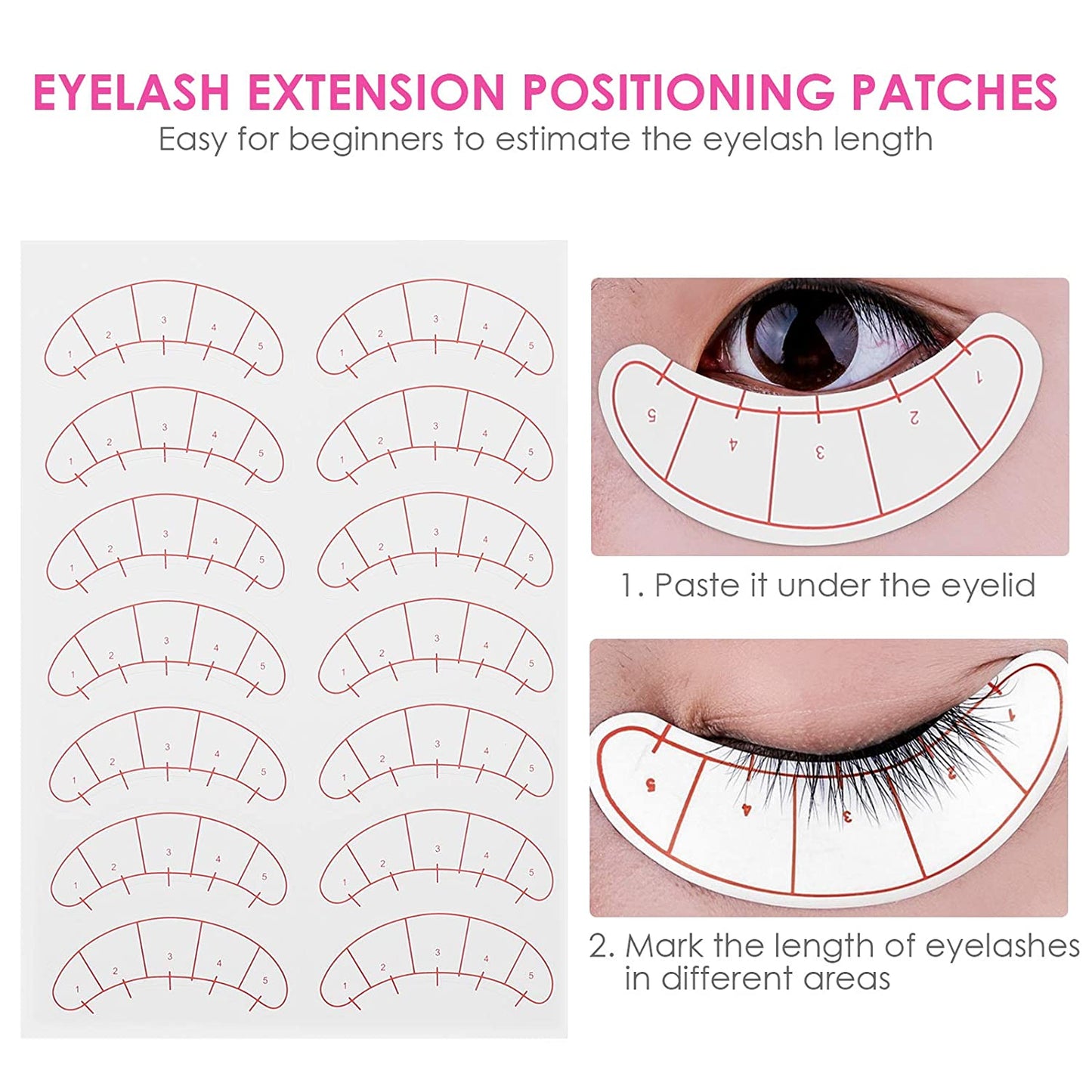 Positioning Paper Tips Sticker Wraps Make Up Tools - VIP Extensions