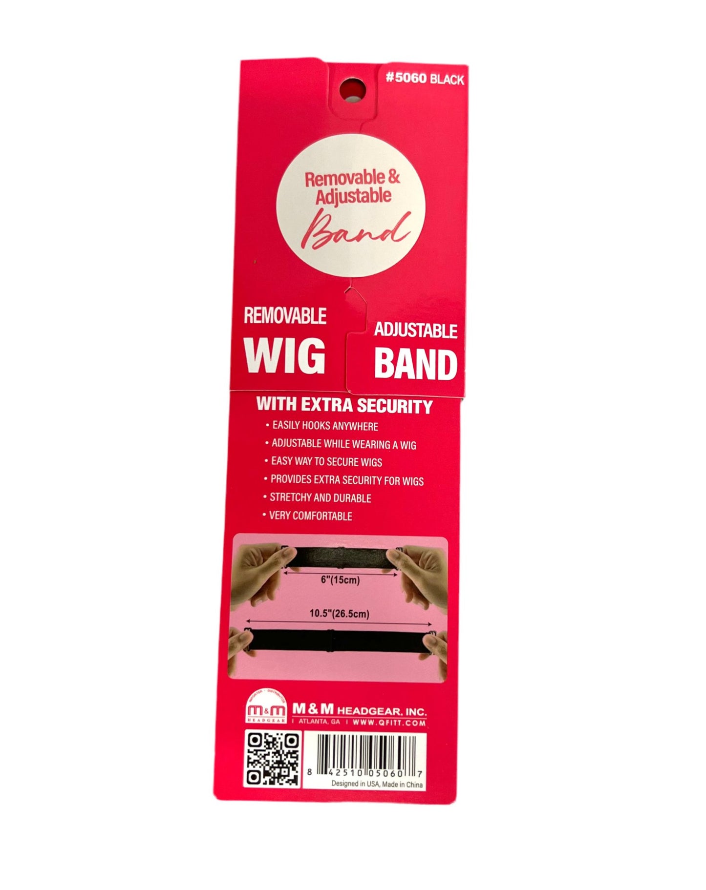 Qfit Removable & Adjustable Elastic Wig Band Black - VIP Extensions