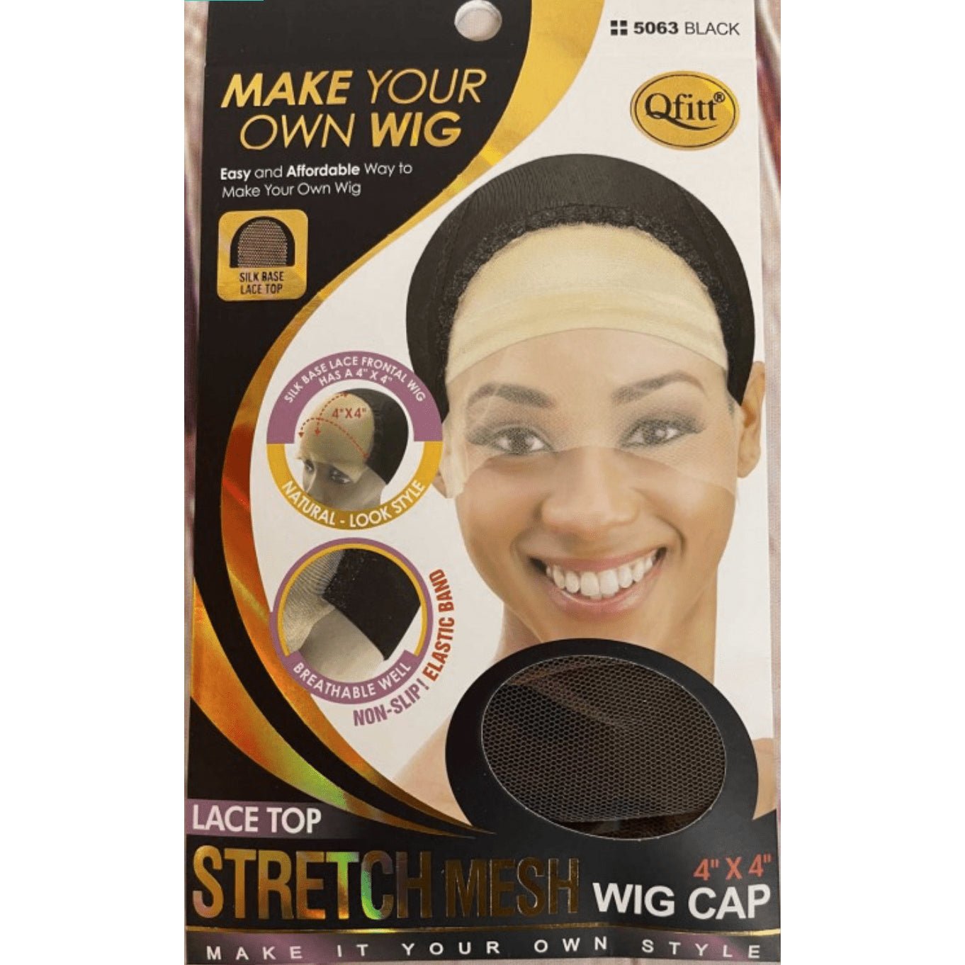 Qfitt Lace Top Stretch Mesh Wig Cap 4" x 4". 5063 - VIP Extensions