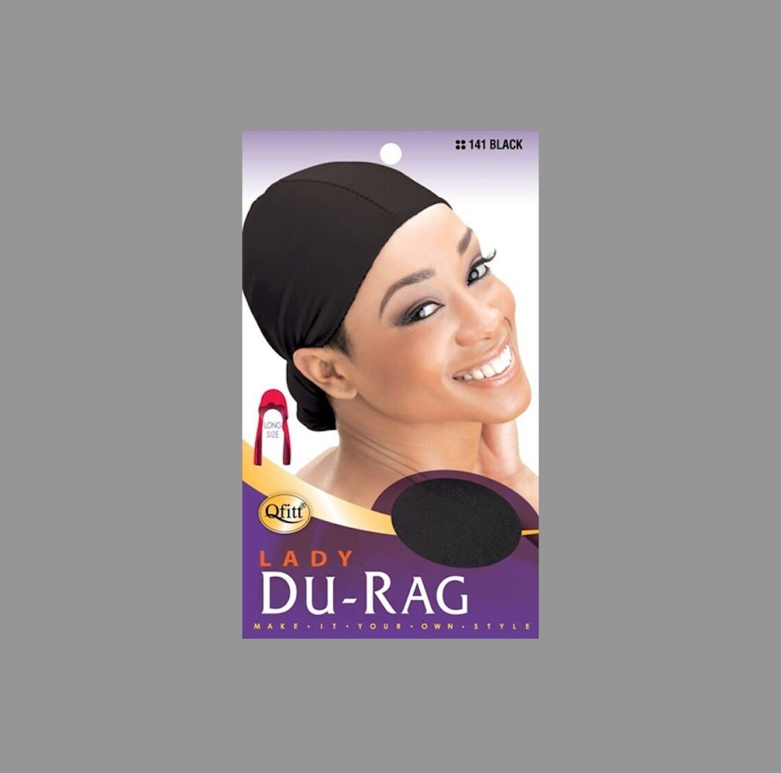 Qfitt Lady Du Rag 141 Black 141 - VIP Extensions