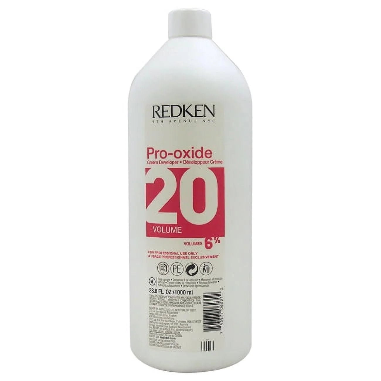 Redken Pro-Oxide Cream Developer 20 Volume 6% 33.8oz - VIP Extensions