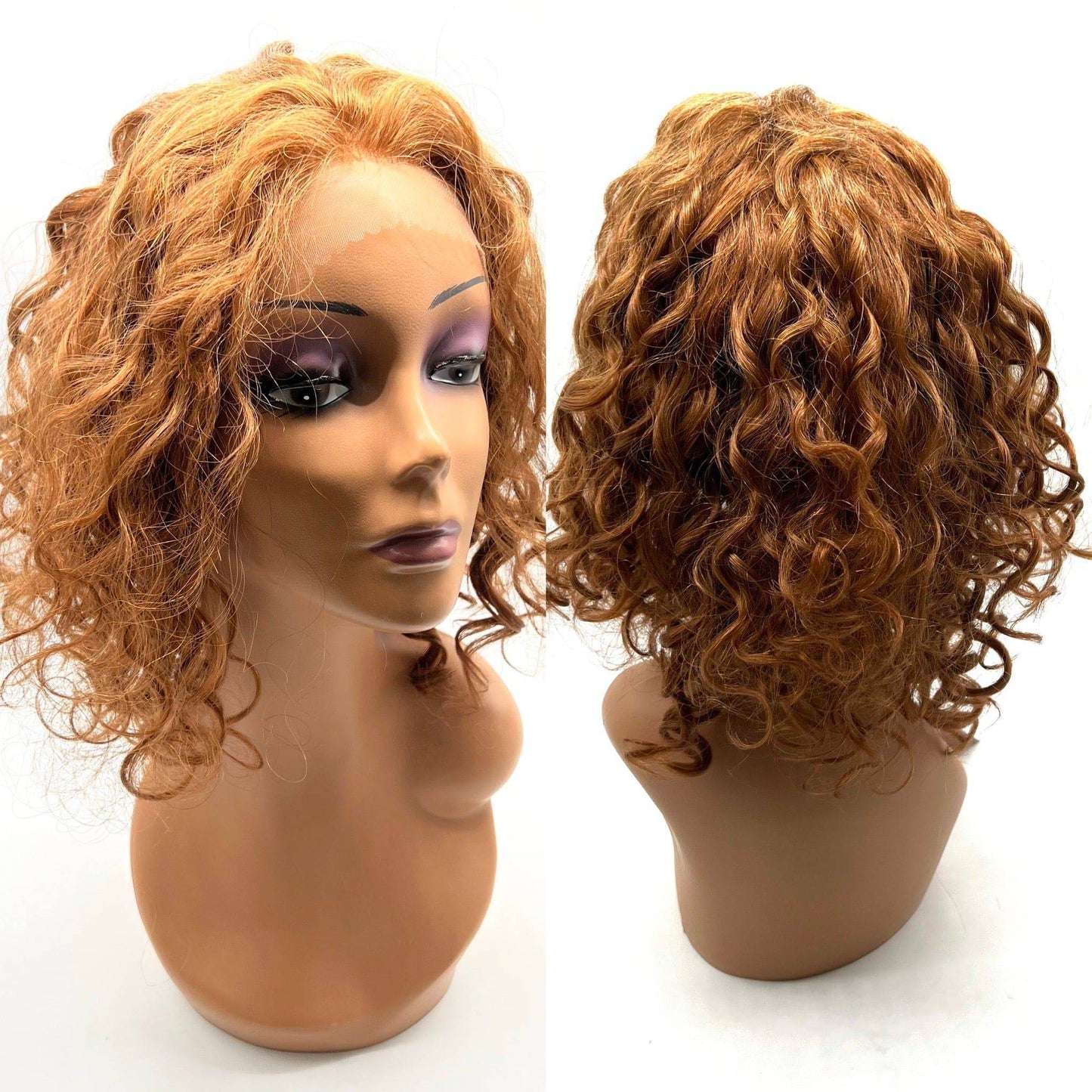 Remy Human Hair Lace Front Wig '500' (curly) 15" long - VIP Extensions