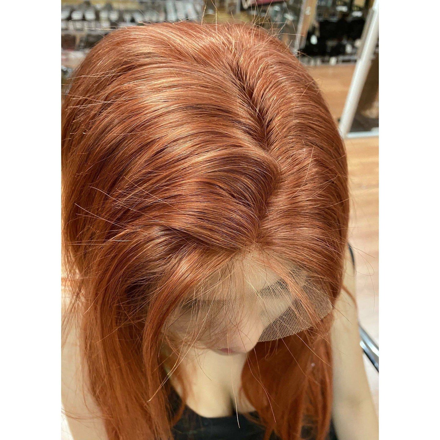 RIO Full Lace Human Hair Wig Straight color Peach - 24'' - VIP Extensions