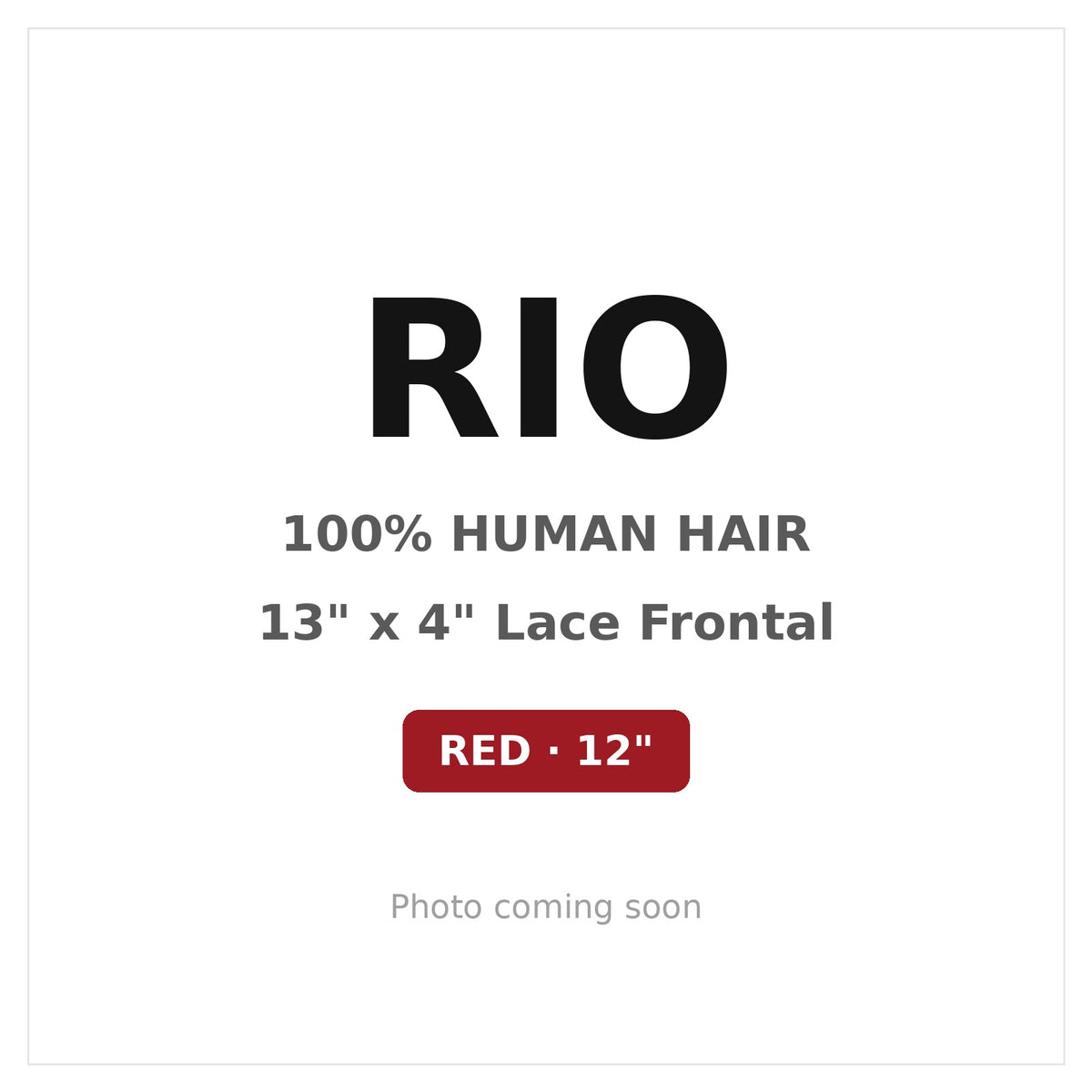 Rio 100% Human Hair 13x4 Lace Frontal, Red, 12 inch