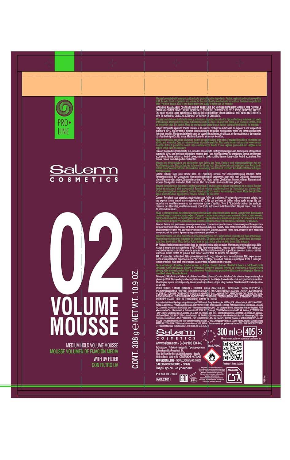 SALERM - Volume Mousse - 10.4 oz - VIP Extensions