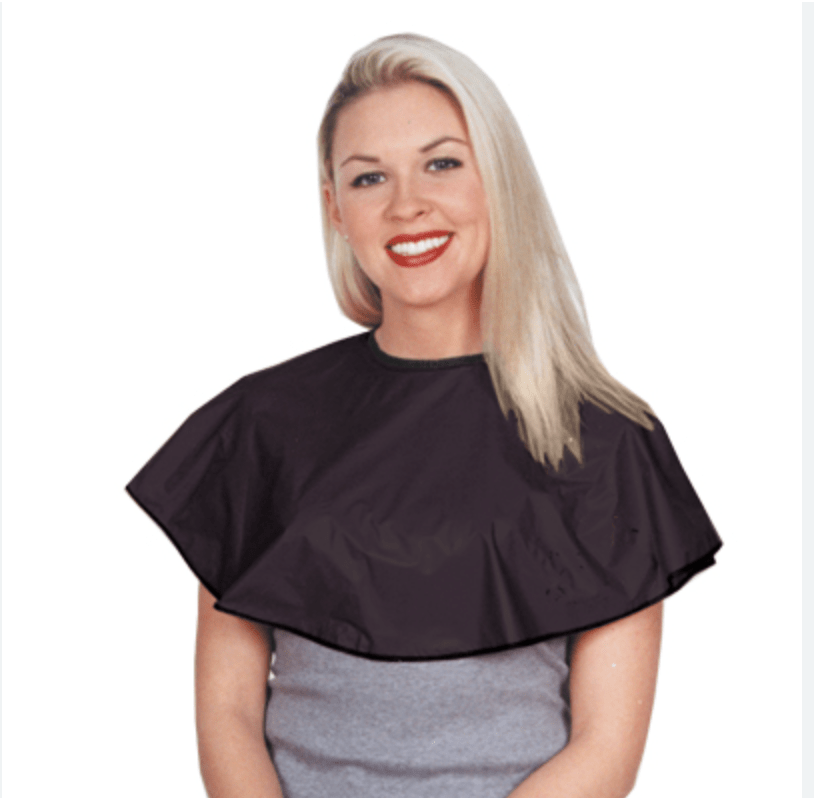 Scalpmaster Vinyl Comb - Out Cape 26" x 26" Tie String Black - VIP Extensions