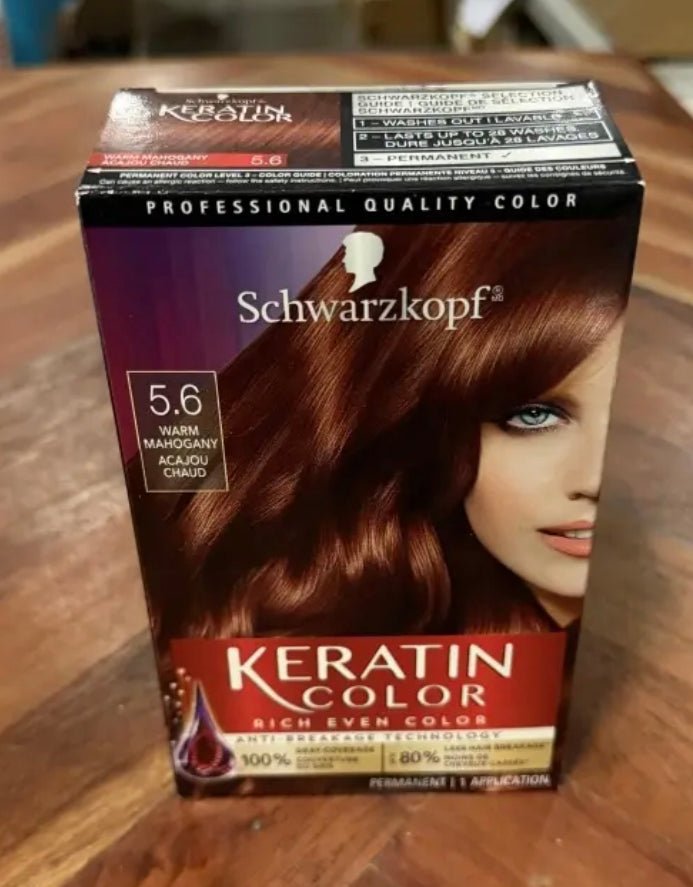 Schwarzkopf Keratin Color Permanent Hair Color Cream Mahogany 5.6 - VIP Extensions