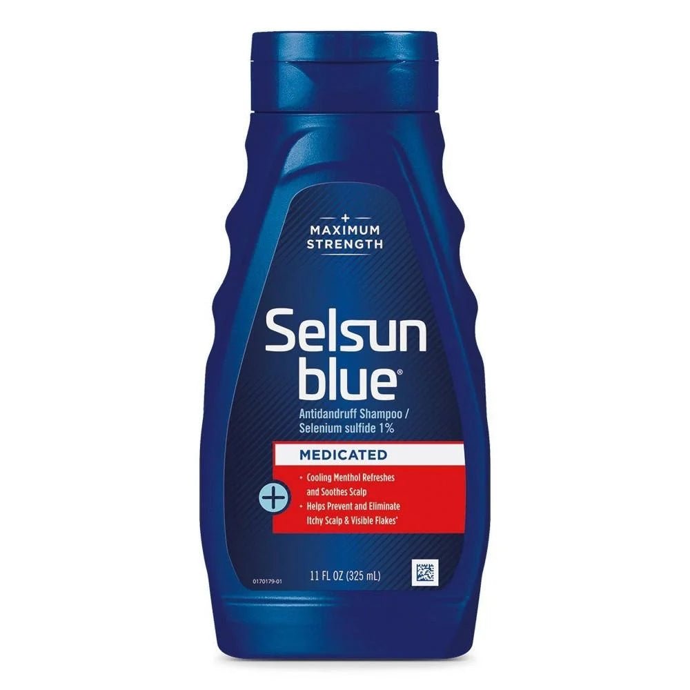 Selsun Blue Maximum Strength Medicated Anti - Dandruff Shampoo with Menthol For Itchy - VIP Extensions