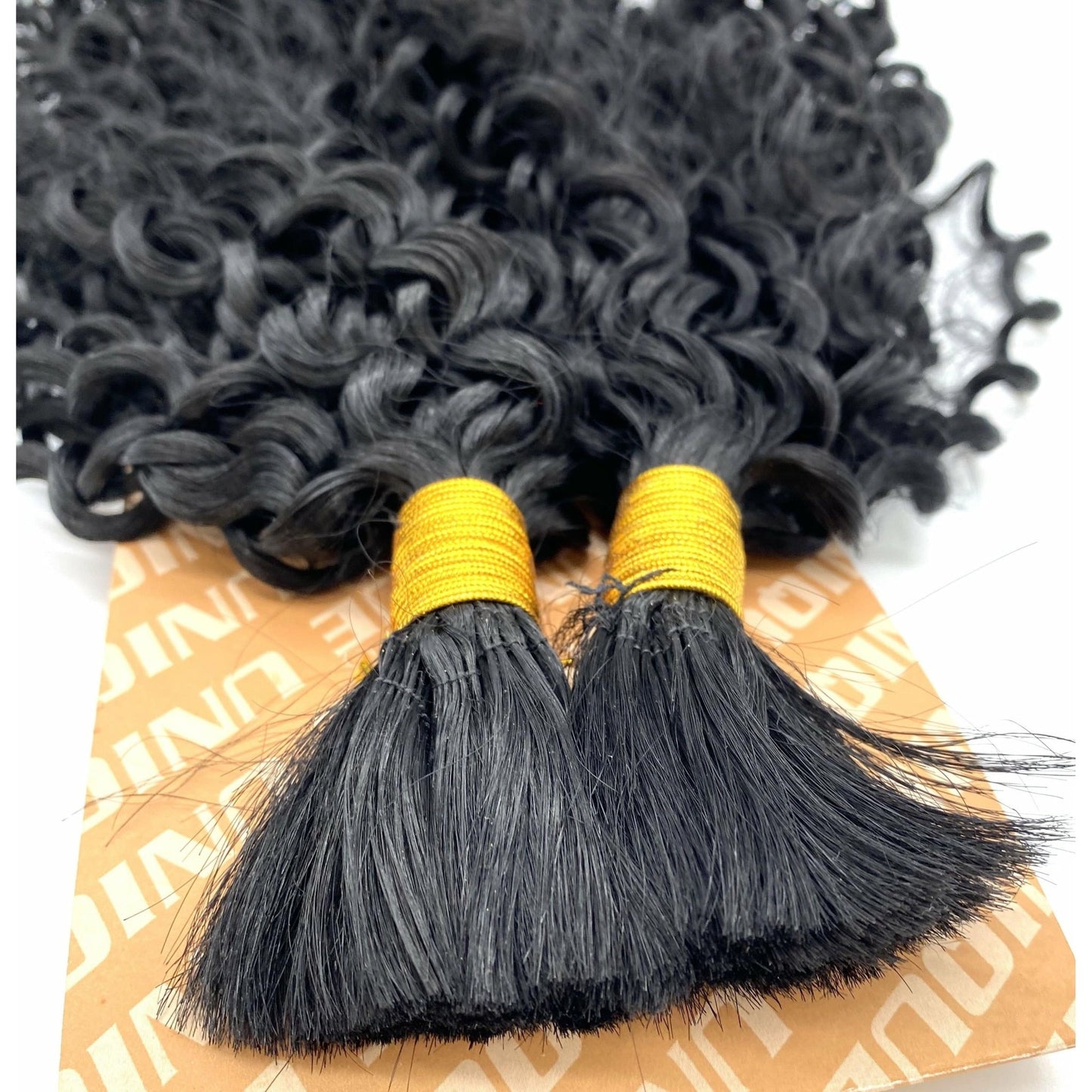 Unique's Human Hair Jerri Curl Bulk 18 Inch - VIP Extensions