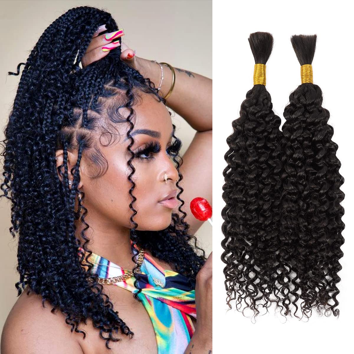 Unique's Human Hair New Deep Bulk 16'' - VIP Extensions