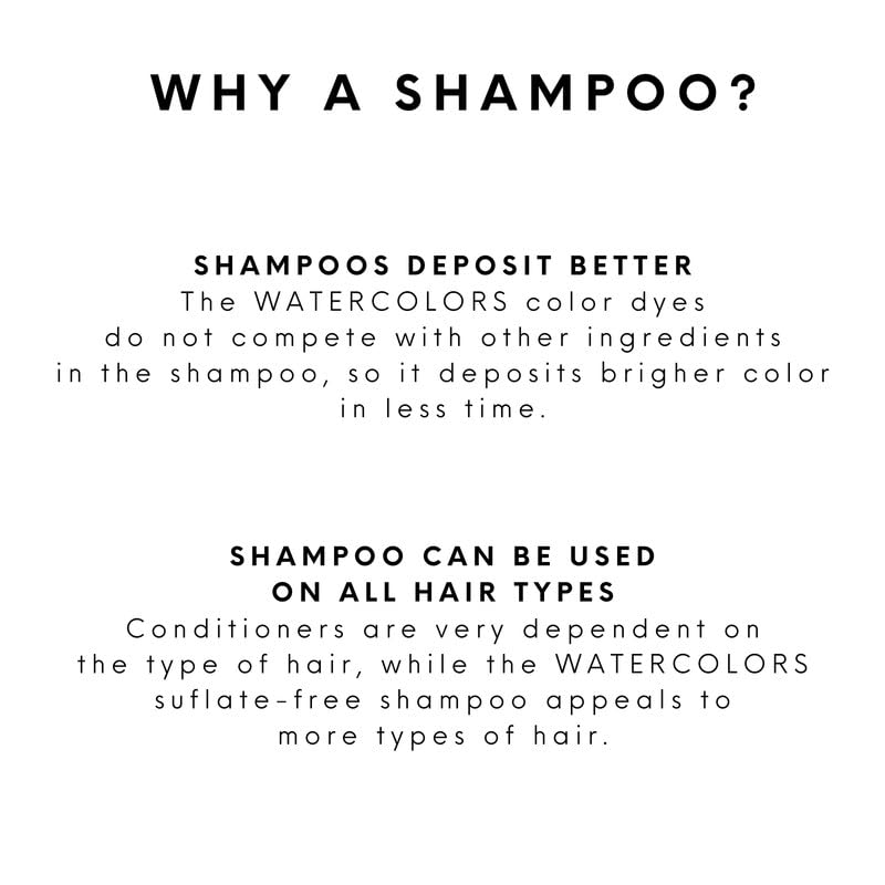 Watercolors INTENSE METALLIC Semi Permanet Color Depositing Shampoo Silver 8.5 fl 0z - VIP Extensions