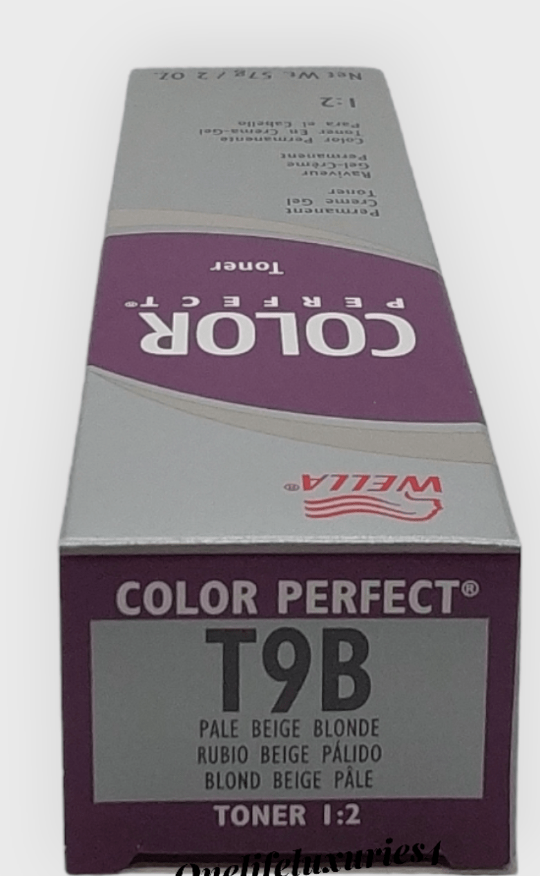 Wella Color Perfect Toner Permanent Creme Gel Toner 1:2 T9B Pale Beige Blonde - VIP Extensions