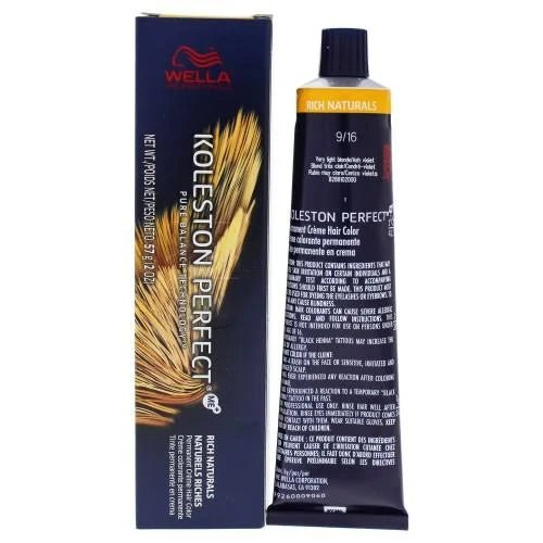 Wella Koleston Perfect Permanent Crème Hair Color 9/16 Very Light blonde/ash Violet - VIP Extensions