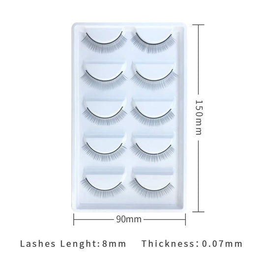 Practice Lashes for  Training  Lash Strips Self Adhesive Mimic Natural - VIP Extensions