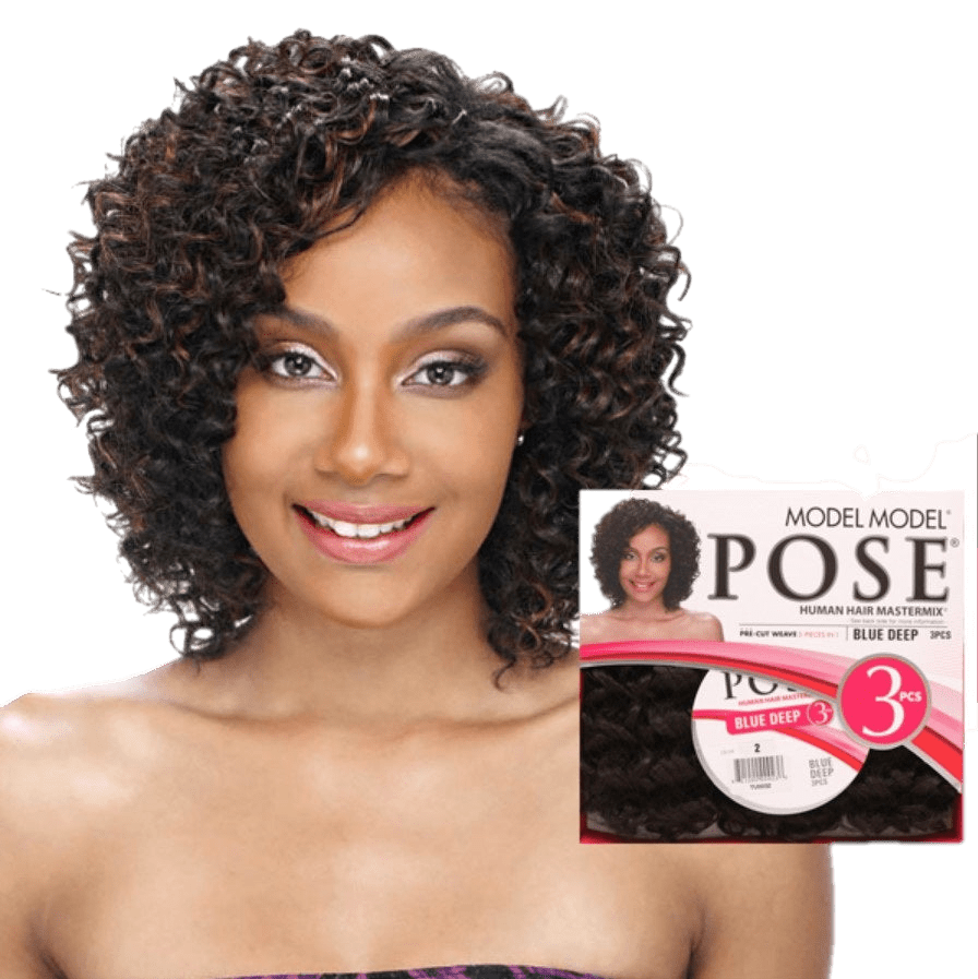 Model Model POSE Human Hair Blend Blue Deep 3PCS - VIP Extensions