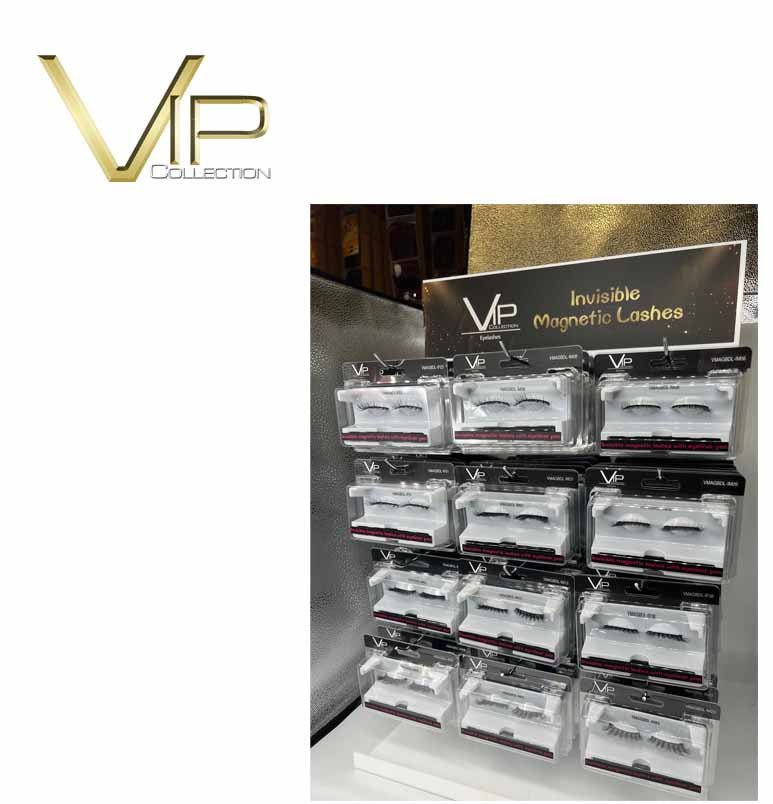 VIP Display with Magnetic Invisible Band Lashes plus pencil Set - 12 slots - VIP Extensions