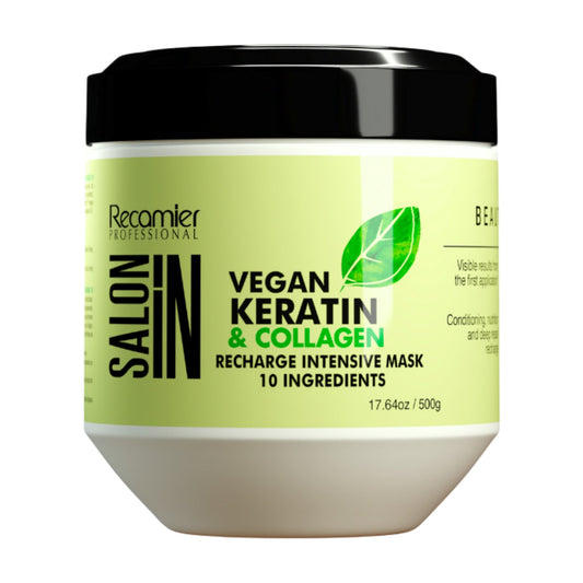 Recamier Salon In Vegan Keratin and Collagen Recharge Intensive Mask 17.64 oz