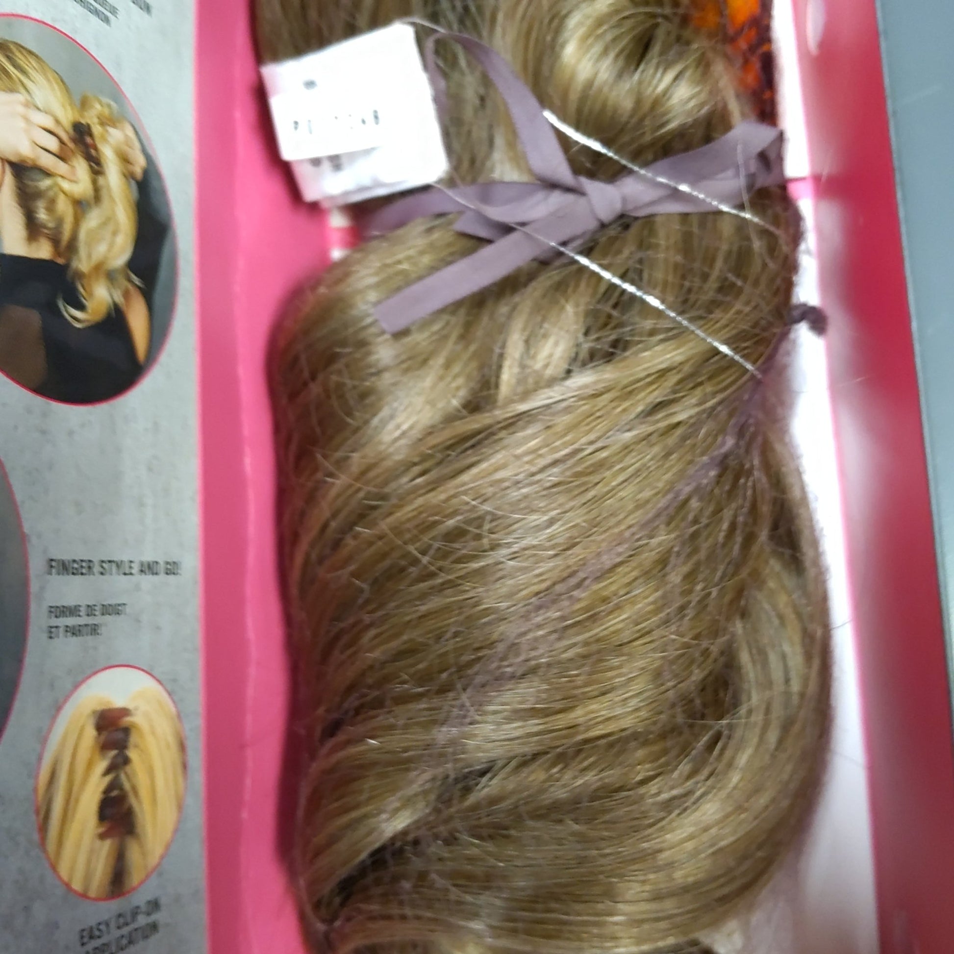 12" simply wavy clip on pony color R12/26 honey brown - VIP Extensions