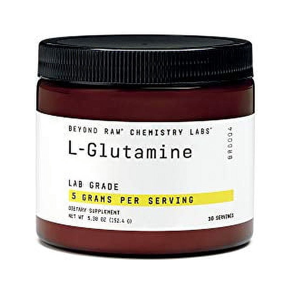 Beyond Raw Chemistry Labs L-Glutamine powder, 5.38 oz jar, 30 servings