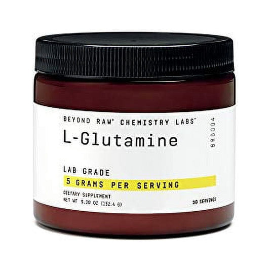 Beyond Raw Chemistry Labs L-Glutamine powder, 5.38 oz jar, 30 servings
