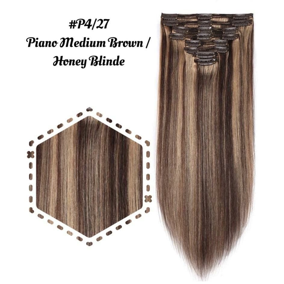 VIP Clip in Hair  Extensions / Silky Straight - 24" ClipeX System - VIP Extensions