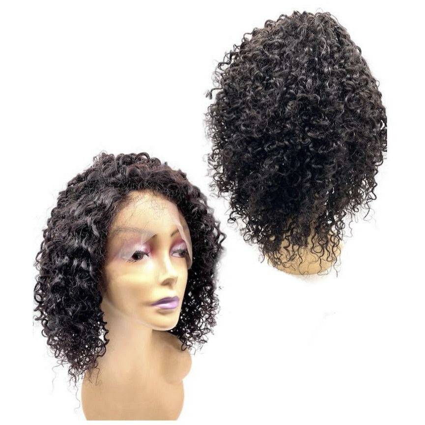 VIP - Full Lace Wig - 100% Human Hair Natural Black (180 density)Jerry curl - VIP Extensions