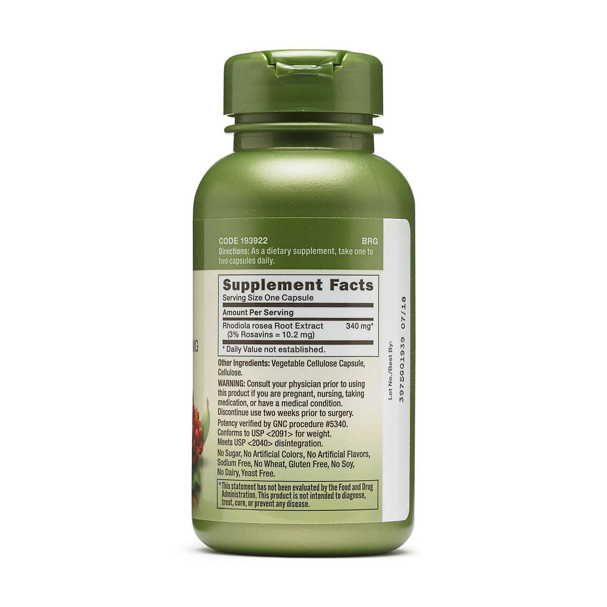 GNC Herbal Plus Rhodiola 340 mg - product