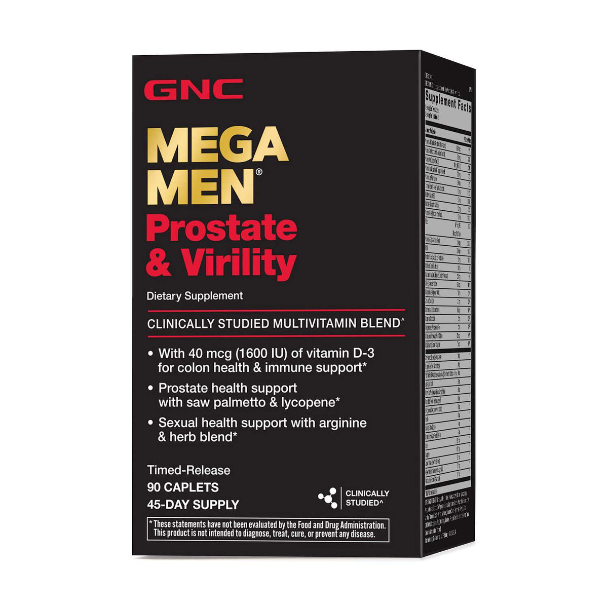 GNC Mega Men Prostate and Virility - carton front