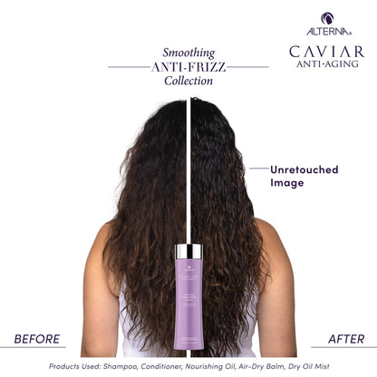 Alterna Caviar Anti-Frizz Shampoo before and after
